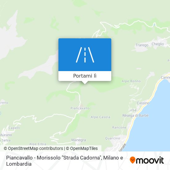 Mappa Piancavallo - Morissolo "Strada Cadorna"