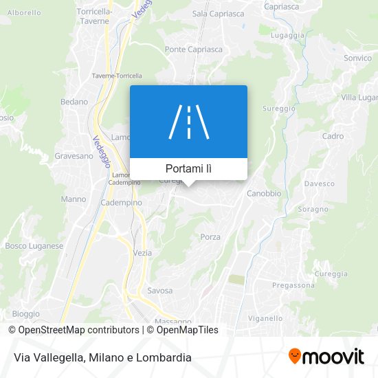 Mappa Via Vallegella
