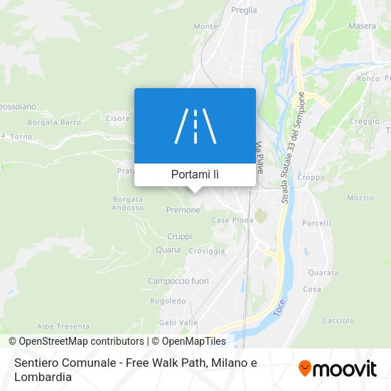 Mappa Sentiero Comunale - Free Walk Path