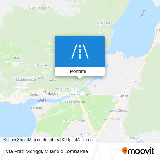 Mappa Via Prati Meriggi