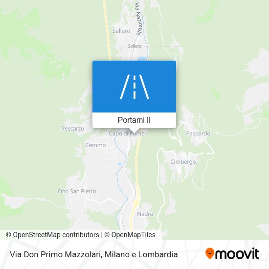 Mappa Via Don Primo Mazzolari