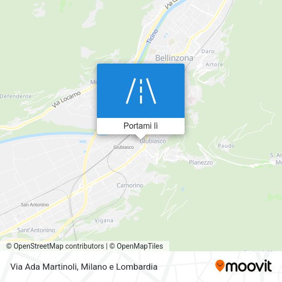 Mappa Via Ada Martinoli