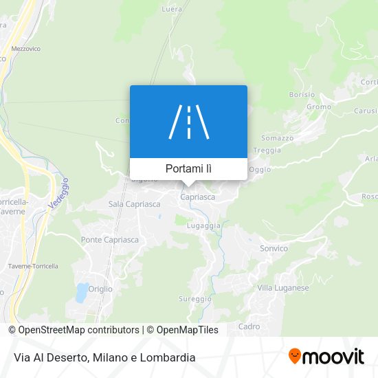 Mappa Via Al Deserto