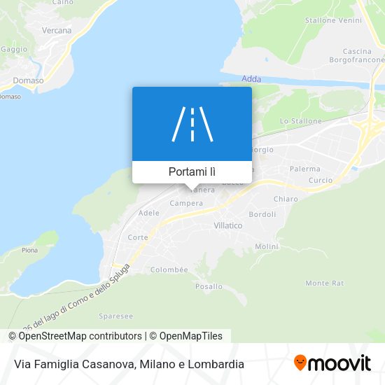Mappa Via Famiglia Casanova