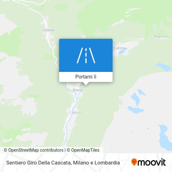 Mappa Sentiero Giro Della Cascata