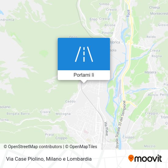 Mappa Via Case Piolino