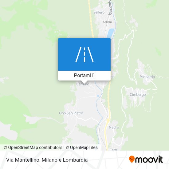 Mappa Via Mantellino