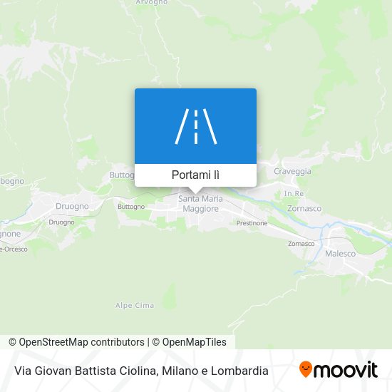 Mappa Via Giovan Battista Ciolina