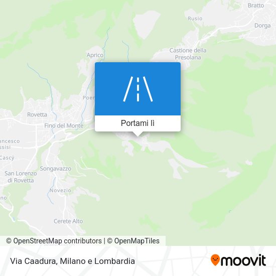 Mappa Via Caadura