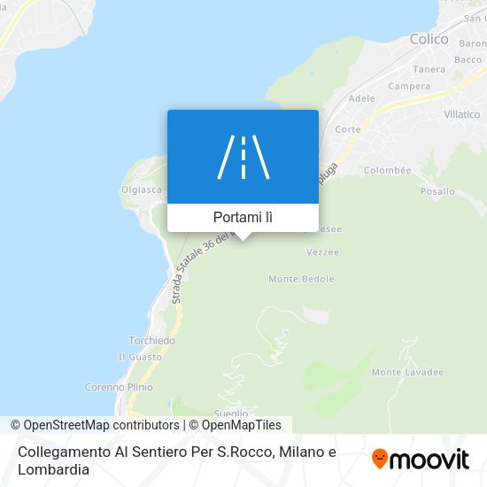 Mappa Collegamento Al Sentiero Per S.Rocco