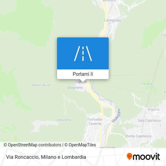 Mappa Via Roncaccio