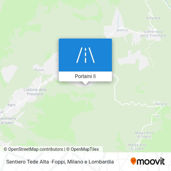 Mappa Sentiero Tede Alta -Foppi