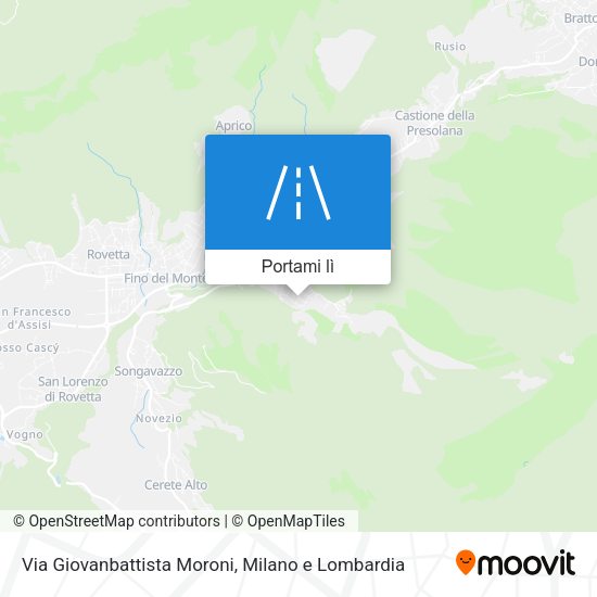 Mappa Via Giovanbattista Moroni