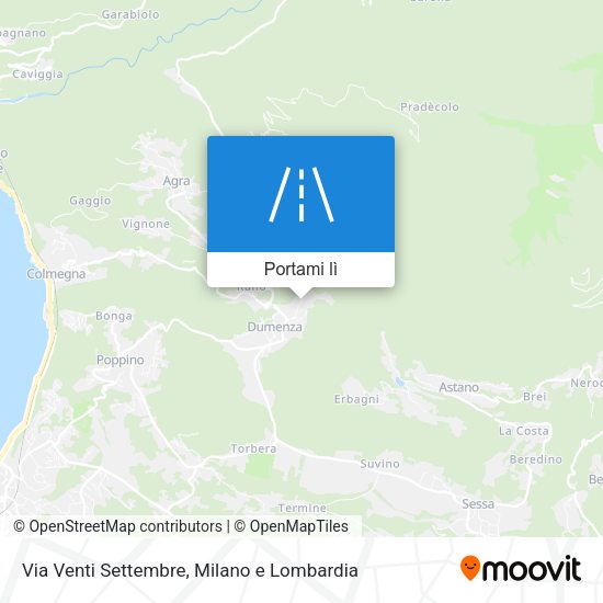 Mappa Via Venti Settembre