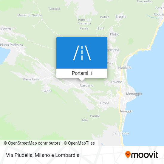 Mappa Via Piudella