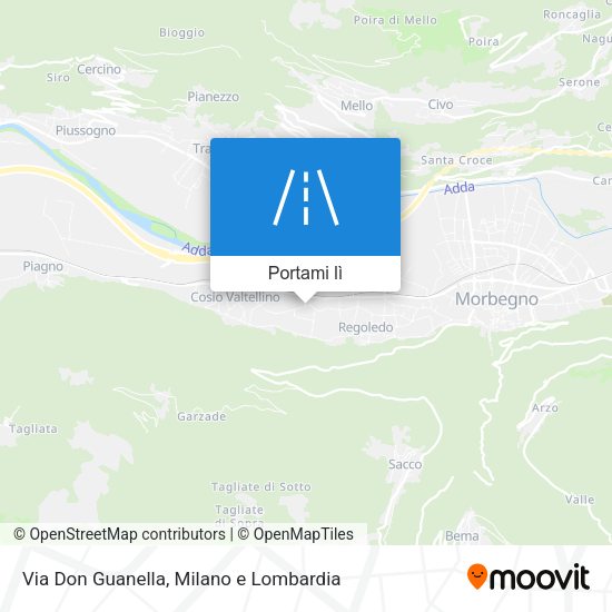 Mappa Via Don Guanella