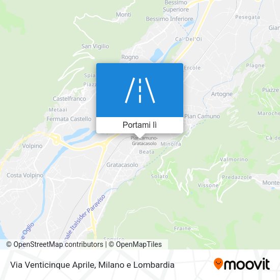 Mappa Via Venticinque Aprile