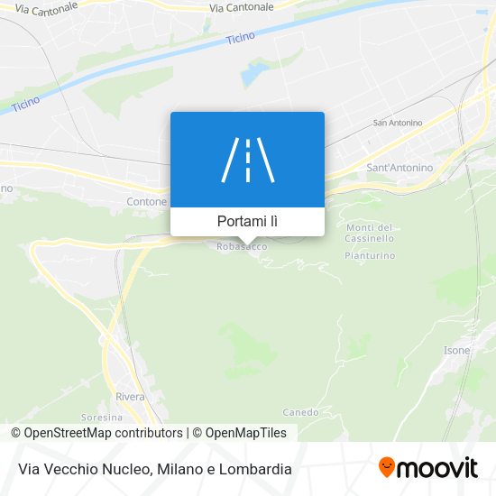 Mappa Via Vecchio Nucleo