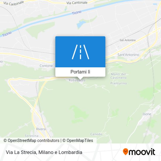 Mappa Via La Strecia