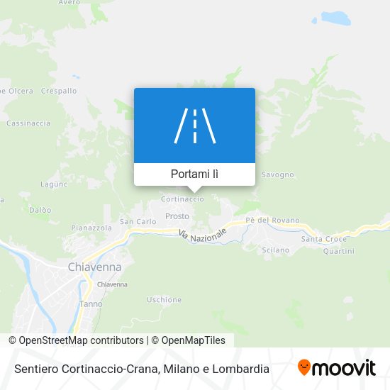 Mappa Sentiero Cortinaccio-Crana