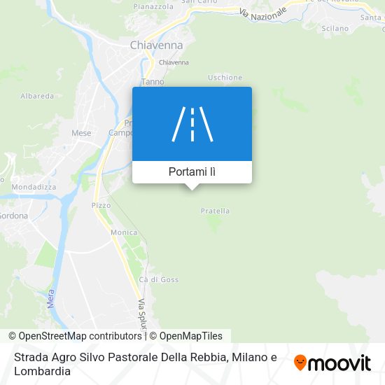 Mappa Strada Agro Silvo Pastorale Della Rebbia