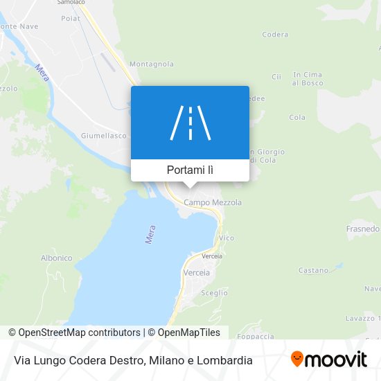 Mappa Via Lungo Codera Destro
