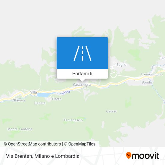 Mappa Via Brentan