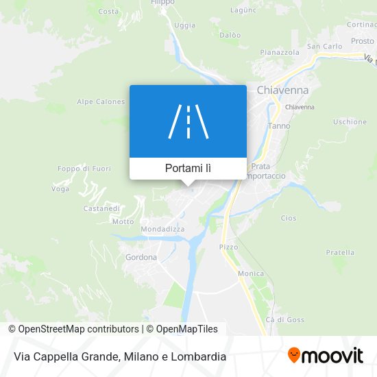 Mappa Via Cappella Grande