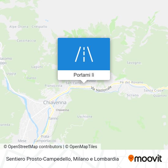 Mappa Sentiero Prosto-Campedello