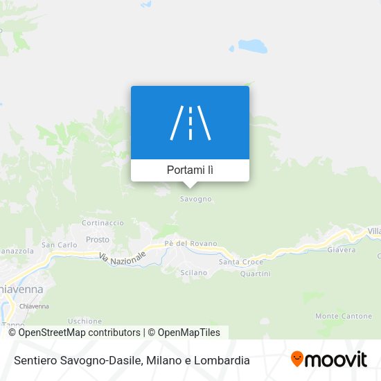 Mappa Sentiero Savogno-Dasile