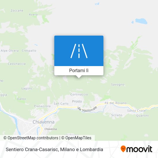 Mappa Sentiero Crana-Casarisc
