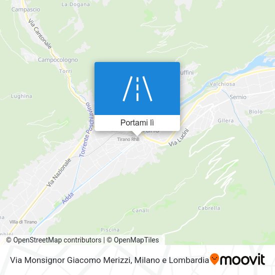 Mappa Via Monsignor Giacomo Merizzi