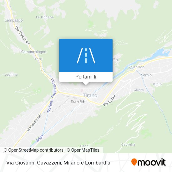 Mappa Via Giovanni Gavazzeni