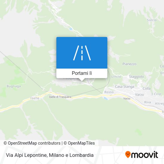 Mappa Via Alpi Lepontine