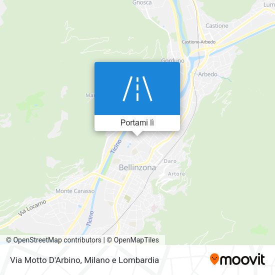 Mappa Via Motto D'Arbino