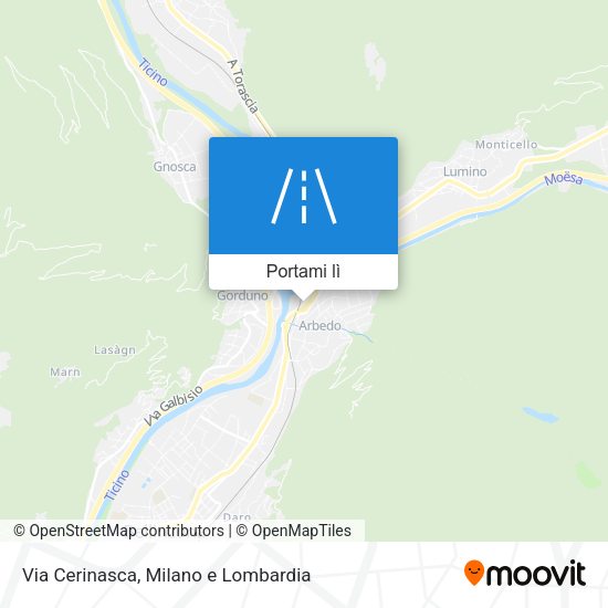 Mappa Via Cerinasca