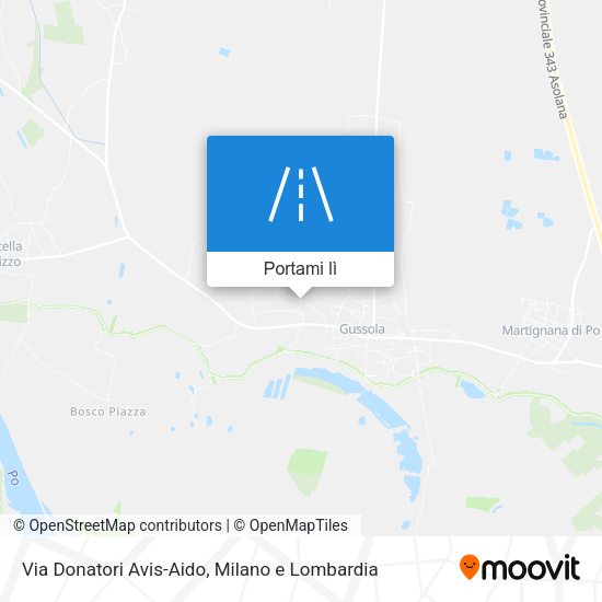 Mappa Via Donatori Avis-Aido