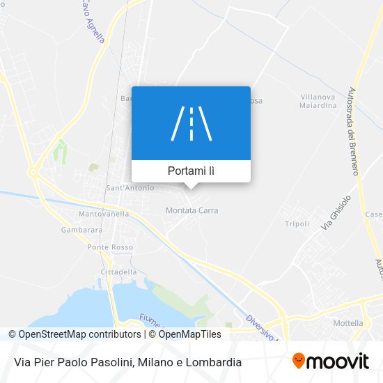 Mappa Via Pier Paolo Pasolini