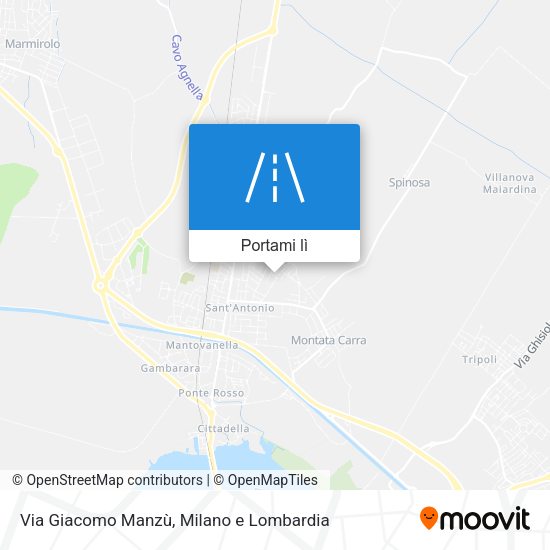 Mappa Via Giacomo Manzù