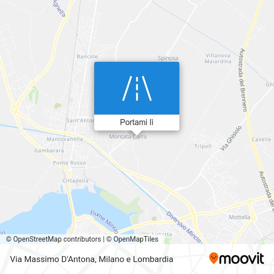 Mappa Via Massimo D'Antona