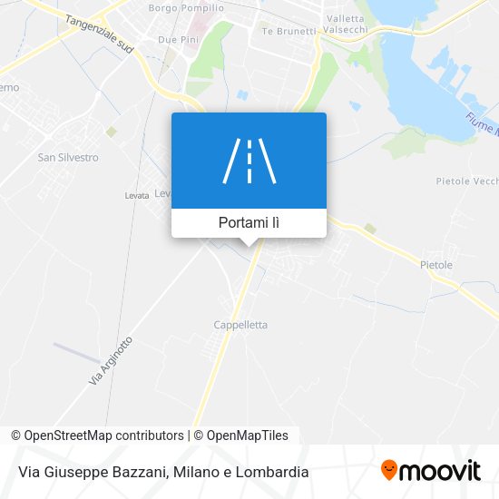 Mappa Via Giuseppe Bazzani