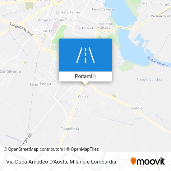 Mappa Via Duca Amedeo D'Aosta
