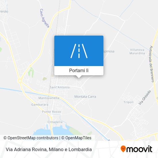 Mappa Via Adriana Rovina