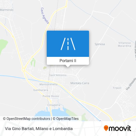 Mappa Via Gino Bartali