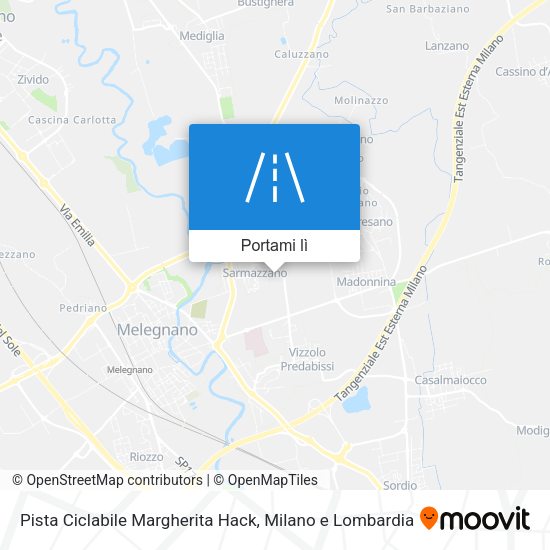 Mappa Pista Ciclabile Margherita Hack