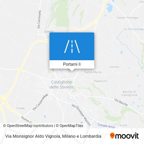 Mappa Via Monsignor Aldo Vignola