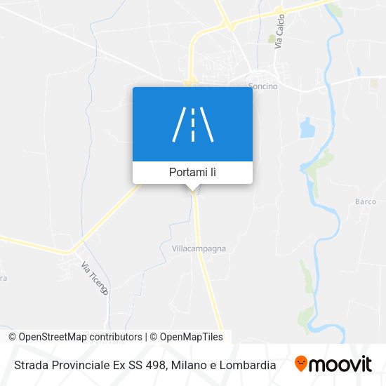 Mappa Strada Provinciale Ex SS 498