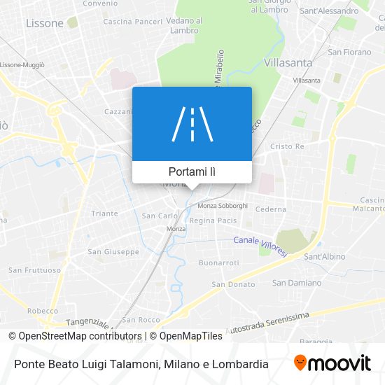 Mappa Ponte Beato Luigi Talamoni
