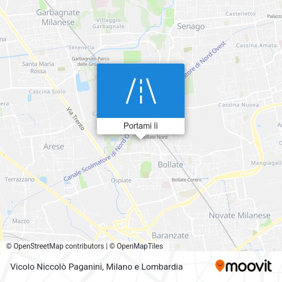 Mappa Vicolo Niccolò Paganini