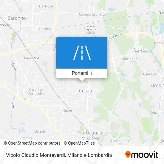 Mappa Vicolo Claudio Monteverdi